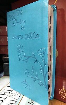 Biblia RVR60 Tamaño Manual Tamaño Manual Imitacion Piel Turquesa Indice