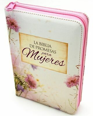Biblia con Promesas floral compacta con cierre - Reina Valera 1960