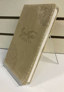 Santa Biblia NTV, Edición ágape, Flor (SentiPiel, Beige)